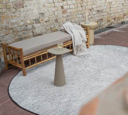 Buitenkleed Dahl Ovaal - Zwart - Dubbelzijdig - Vloerkledenloods