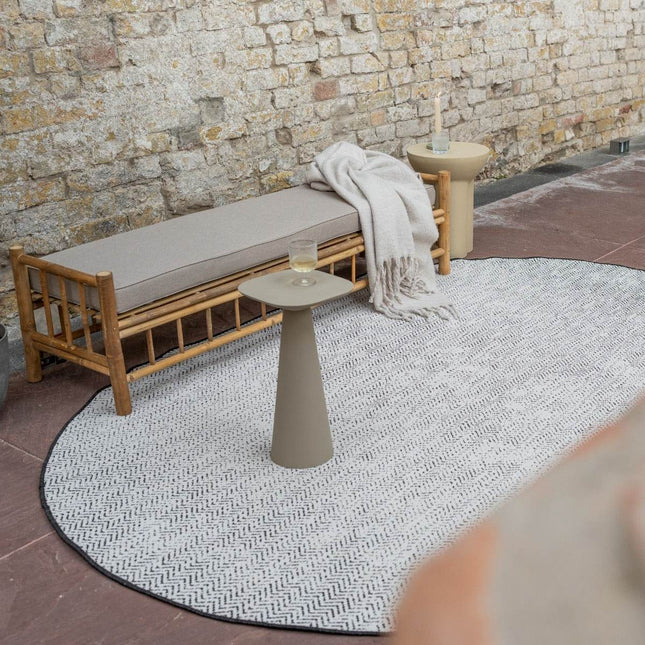 Buitenkleed Dahl Ovaal - Zwart - Dubbelzijdig - Vloerkledenloods