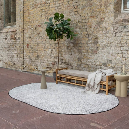 Buitenkleed Dahl Ovaal - Zwart - Dubbelzijdig - Vloerkledenloods