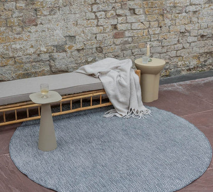 Buitenkleed Dahl Rond - Grijs - Dubbelzijdig - Vloerkledenloods