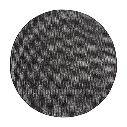 Buitenkleed Dahl Rond - Zwart - Dubbelzijdig - Vloerkledenloods
