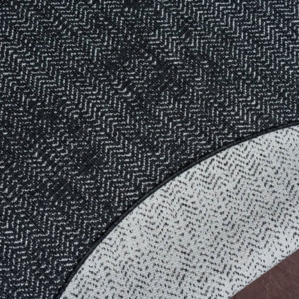 Buitenkleed Dahl Rond - Zwart - Dubbelzijdig - Vloerkledenloods