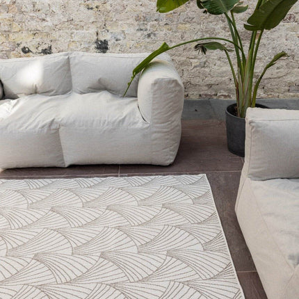 Buitenkleed Deco bruin/grijs dubbelzijdig - Vloerkledenloods