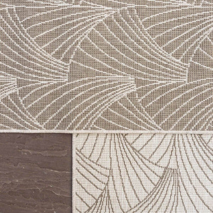 Buitenkleed Deco bruin/grijs dubbelzijdig - Vloerkledenloods