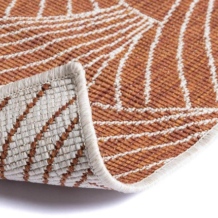 Buitenkleed Deco roest/wit dubbelzijdig - Vloerkledenloods