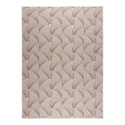 Buitenkleed Deco roest/wit dubbelzijdig - Vloerkledenloods