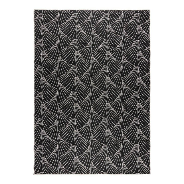 Buitenkleed Deco zwart/wit dubbelzijdig - Vloerkledenloods