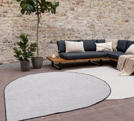 Buitenkleed Druppel Mono - Zwart/Wit - Dubbelzijdig - EVA Interior - Vloerkledenloods