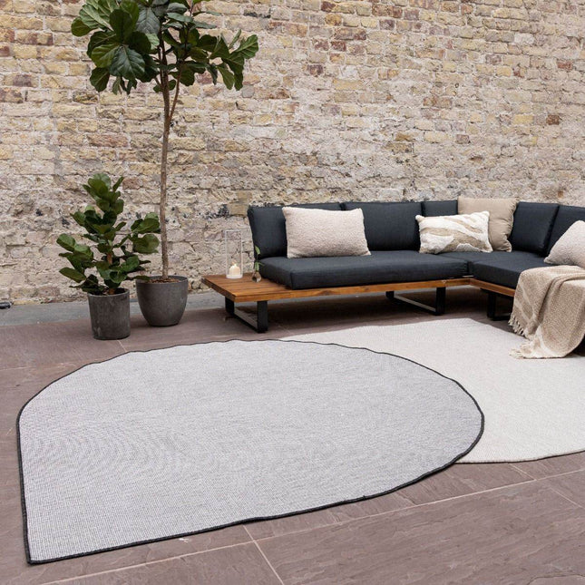 Buitenkleed Druppel Mono - Zwart/Wit - Dubbelzijdig - EVA Interior - Vloerkledenloods