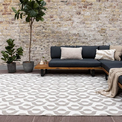 Buitenkleed Esta - Naturel/Wit - dubbelzijdig - EVA Interior - Vloerkledenloods