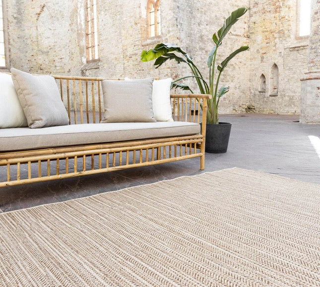 Buitenkleed Jute Outdoor beige/bruin - Vloerkledenloods