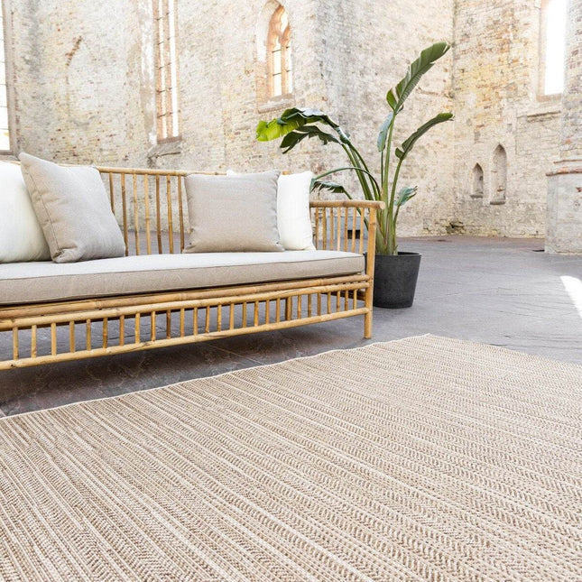 Buitenkleed Jute Outdoor beige/bruin - Vloerkledenloods
