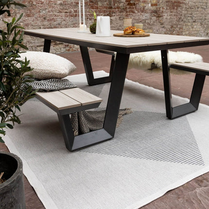 Buitenkleed Kite - Naturel/Wit - dubbelzijdig - EVA Interior - Vloerkledenloods
