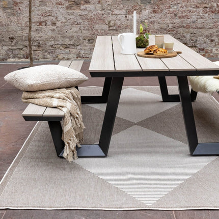 Buitenkleed Kite - Naturel/Wit - dubbelzijdig - EVA Interior - Vloerkledenloods