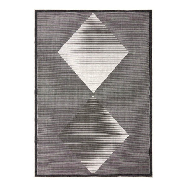 Buitenkleed Kite - Zwart/Wit - dubbelzijdig - EVA Interior - Vloerkledenloods