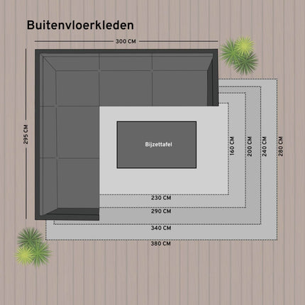 Buitenkleed Leaf - Groen - dubbelzijdig - EVA Interior - Vloerkledenloods