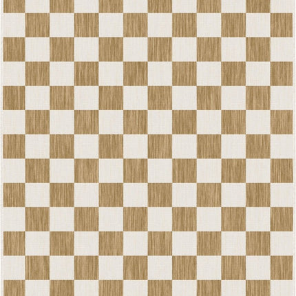 Buitenkleed Level blokken - checkerboard jute - Interieur05 - Vloerkledenloods