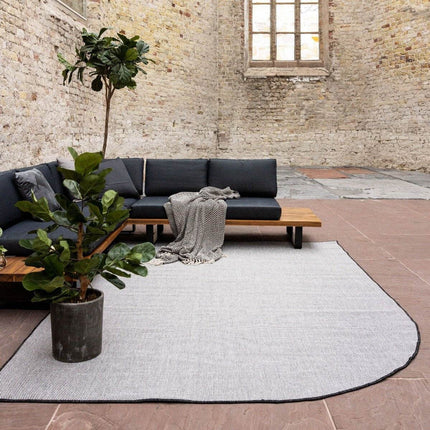Buitenkleed Mono - Ronde hoek - Zwart/wit - dubbelzijdig - EVA Interior - Vloerkledenloods