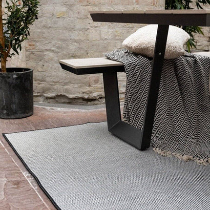 Buitenkleed Mono - Zwart/wit - dubbelzijdig - EVA Interior - Vloerkledenloods
