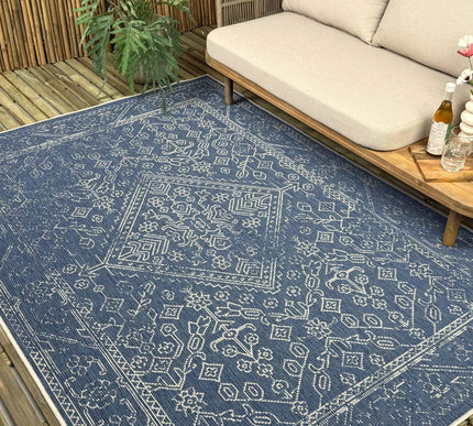Buitenkleed Nova blauw - Interieur05 - Vloerkledenloods