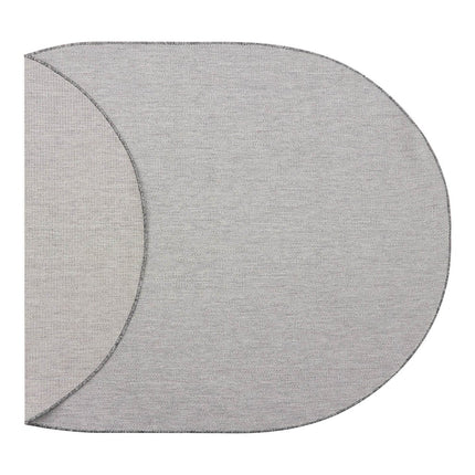 Buitenkleed Ovaal Mono - Grijs/Wit - Dubbelzijdig - EVA Interior - Vloerkledenloods