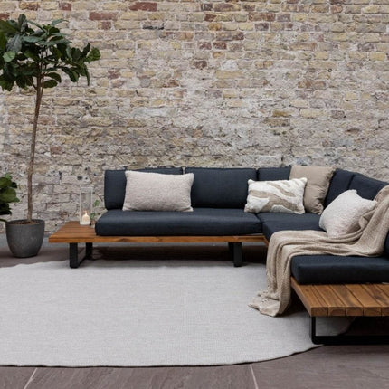 Buitenkleed Ovaal Mono - Grijs/Wit - Dubbelzijdig - EVA Interior - Vloerkledenloods