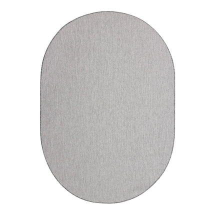 Buitenkleed Ovaal Mono - Grijs/Wit - Dubbelzijdig - EVA Interior - Vloerkledenloods
