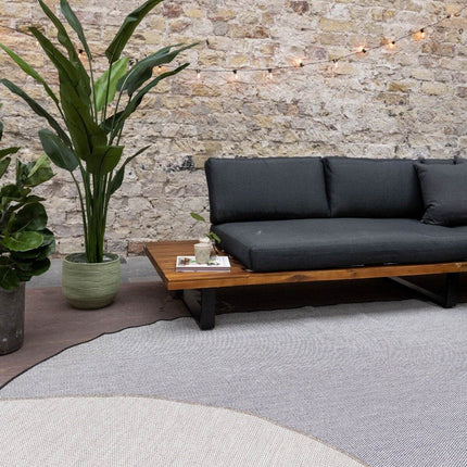 Buitenkleed Ovaal Mono - Zwart/Wit - Dubbelzijdig - EVA Interior - Vloerkledenloods