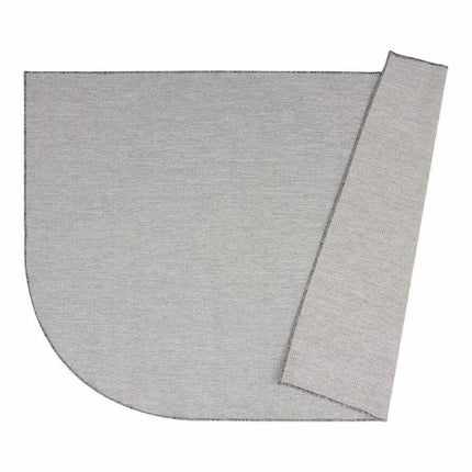 Buitenkleed Ronde hoek - Mono - Grijs/Wit - Dubbelzijdig - EVA Interior - Vloerkledenloods