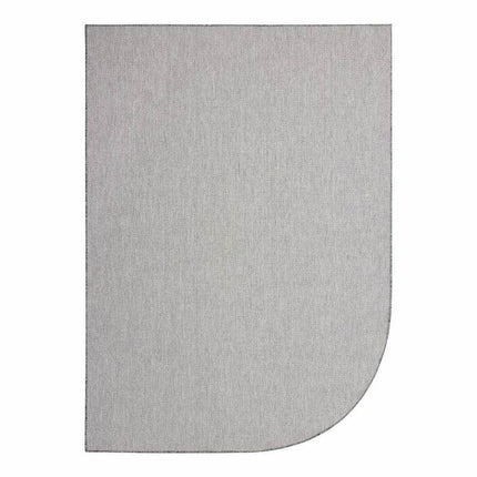 Buitenkleed Ronde hoek - Mono - Grijs/Wit - Dubbelzijdig - EVA Interior - Vloerkledenloods