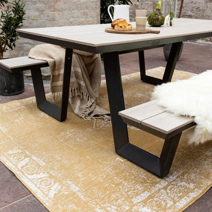 Buitenkleed sage - Geel/Okergeel - dubbelzijdig - EVA Interior - Vloerkledenloods
