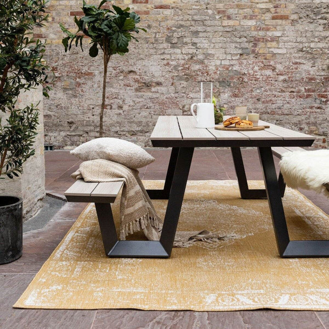 Buitenkleed sage - Geel/Okergeel - dubbelzijdig - EVA Interior - Vloerkledenloods