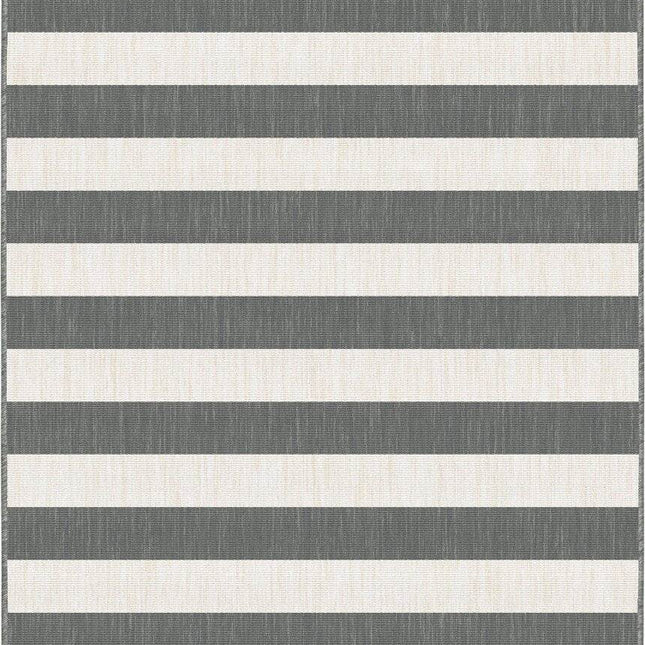 Buitenkleed Stripes Grijs/Wit dubbelzijdig - Vloerkledenloods