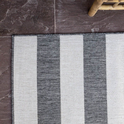 Buitenkleed Stripes Grijs/Wit dubbelzijdig - Vloerkledenloods