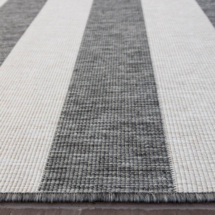 Buitenkleed Stripes Grijs/Wit dubbelzijdig - Vloerkledenloods