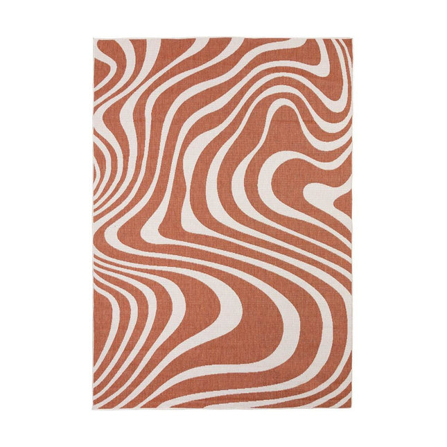 Buitenkleed Swirl Rechthoek - Roest - Dubbelzijdig - Vloerkledenloods