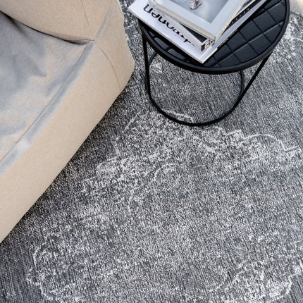 Rond Buiten vloerkleed sage - Grijs -  dubbelzijdig - EVA Interior