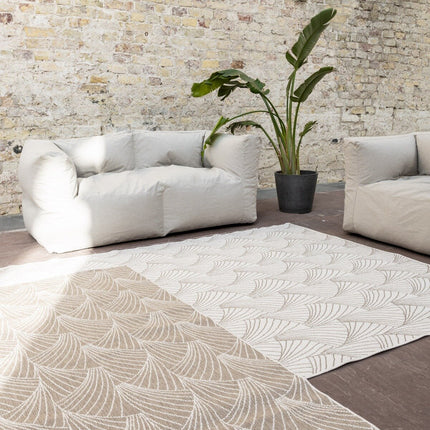 Buitenkleed Deco bruin/grijs dubbelzijdig