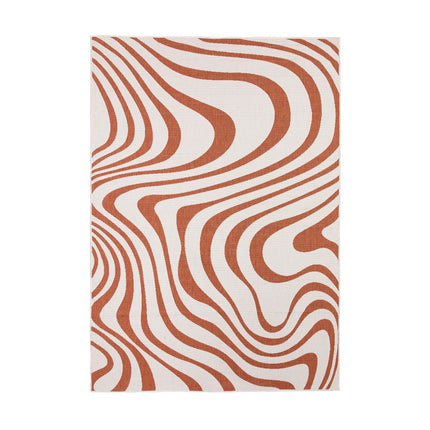 Buitenkleed Swirl Rechthoek - Roest - Dubbelzijdig