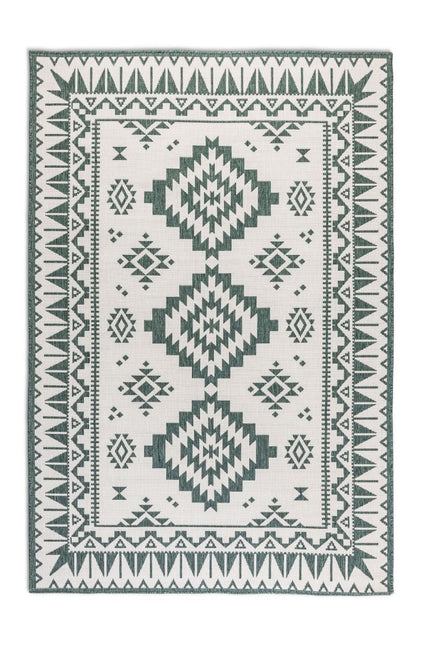 Buitenvloerkleden - Elle Decoration Gemini omkeerbaar binnen- en buitenkleed Dynamic Groen - Vloerkledenloods