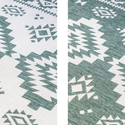 Buitenvloerkleden - Elle Decoration Gemini omkeerbaar binnen- en buitenkleed Dynamic Groen - Vloerkledenloods