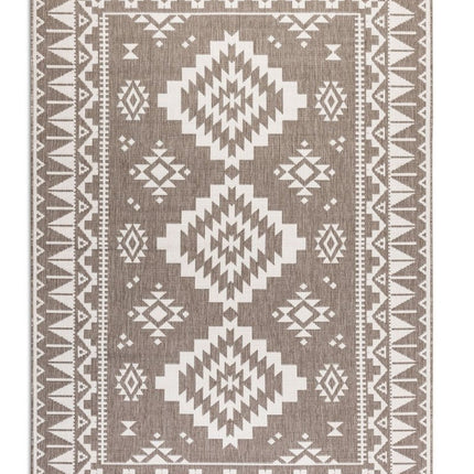 Buitenvloerkleden - Elle Decoration Gemini omkeerbaar binnen- en buitenkleed Dynamic Linnen - Vloerkledenloods