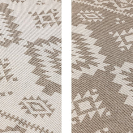 Buitenvloerkleden - Elle Decoration Gemini omkeerbaar binnen- en buitenkleed Dynamic Linnen - Vloerkledenloods
