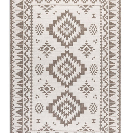 Buitenvloerkleden - Elle Decoration Gemini omkeerbaar binnen- en buitenkleed Dynamic Linnen - Vloerkledenloods
