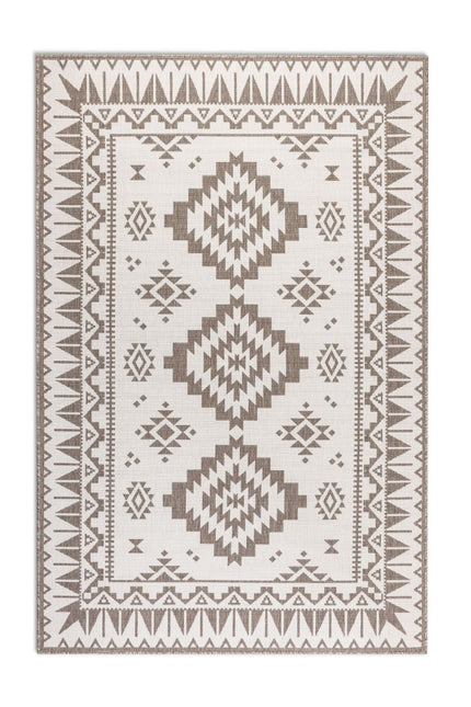 Buitenvloerkleden - Elle Decoration Gemini omkeerbaar binnen- en buitenkleed Dynamic Linnen - Vloerkledenloods