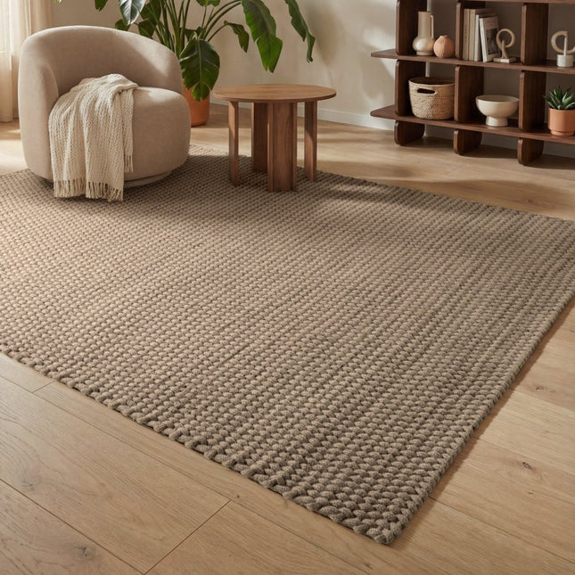 Buitenvloerkleden - Ted Baker Southwark binnen- en buitenvloerkleed Rope Beige Grijs - Vloerkledenloods