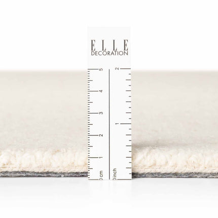 Elle Decoration Puristic fijne bouclé wollen vloerkleed Knots Naturel Wit - Vloerkledenloods