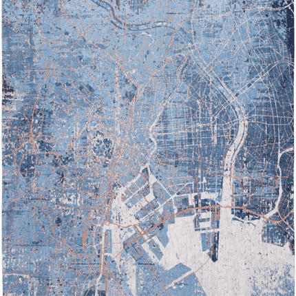 Cities Tokyo Collection Condcutive blue 9314 - Louis de Poortere - Vloerkledenloods