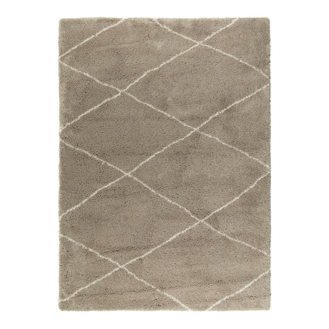 berber vloerkleed hoogpolig grijs/beige/zand/cream - scandinavisch - nea