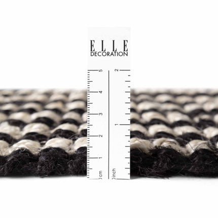 Elle Decoration Harvest juten vloerkleed Ebony Naturel Ivoor Zwart - Vloerkledenloods
